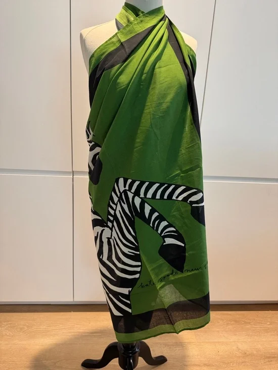 kate spade Green and Black Zebra-Print sarong cover up - Picture 4 of 7